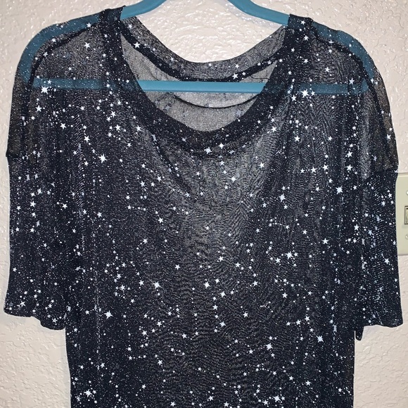 Tops - Sparkly star mesh top